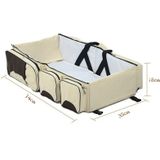 Pasgeboren baby Portable reizen opvouwbare bed Mummy Pack tas (grijze koffie)