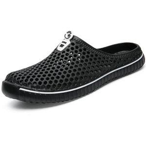 Mode ademend holle sandalen paar strand sandalen  schoenmaat: 45 (zwart)