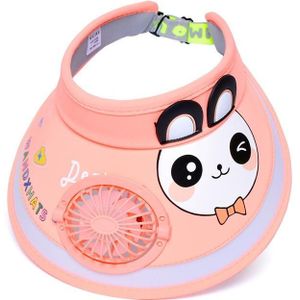 XBG-1053 met ventilator kinderen zonnehoed Cartoon zonnebrandcrme lege hoed (oranje panda)