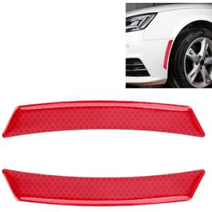 2 stks auto-styling wiel wenkbrauw decoratieve sticker decoratieve strip (rood)