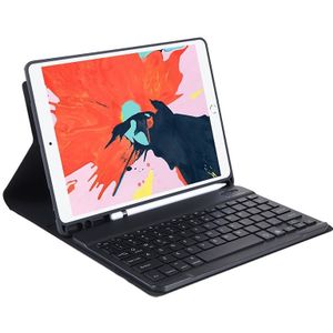 T07BB Voor iPad 9 7 inch / iPad Pro 9 7 inch / iPad Air 2 / Air (2018 & 2017) TPU Candy Color Ultradun Bluetooth Keyboard Beschermhoes met Stand & Pen Slot(Zwart)