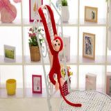 Kawaii lange arm staart Monkey gevuld pop pluche speelgoed gordijnen baby Sleeping Appease dierlijke pop verjaardagsgiften  hoogte: 60cm (rood)