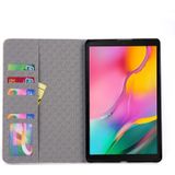 Cross textuur horizontale Flip lederen case voor Galaxy tab A 10 1 (2019) T510/T515  met houder & kaartsleuven & portemonnee (koffie)