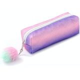 Rainbow Glitter Pen Bag Glinsterende Potlood Tas Make-up tasje (Paars Iriserend)