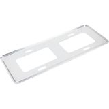 2 PC's auto License Plate Frames roestvrij staal nummerplaat Frame(White)