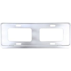 2 PC's auto License Plate Frames roestvrij staal nummerplaat Frame(White)