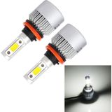 S2 2st H11 18W 1800LM 6500K 2 COB LED waterdichte IP67 auto koplamp lampen  DC 9-32V (wit licht)