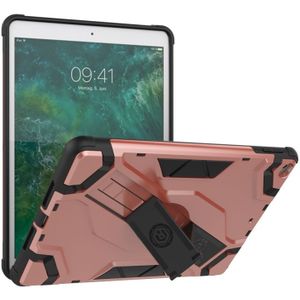 Voor iPad 9.7 (2018) & (2017) Escort Series TPU + PC Shockproof Beschermhoes met houder(Rose Gold)