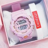2 PCS Children Outdoor Sports Watch Multi-function Electronic Watch (Pink)