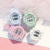 2 PCS Children Outdoor Sports Watch Multi-function Electronic Watch (Pink)