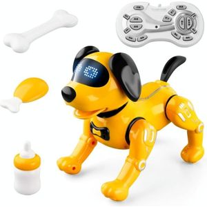 YDJ-K11 programmeerbare afstandsbediening robot hond RC speelgoed (geel)