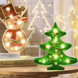 DIY Diamond Painting LED Night Light Steken Diamond Kerst decoratie tafellamp (sneeuwpop)