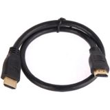 50cm HDMI 19 Pin Male naar HDMI 19Pin Male kabel  1.3 versie  steun HD TV / Xbox 360 / PS3 enz (zwart + goud geplateerde)