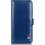 Voor Samsung Galaxy S30 Ultra 3-color Pearl Texture Magnetic Buckle Horizontale Flip PU Lederen case met kaartslots & portemonnee & houder(blauw)