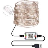 RGB USB LED Copper Wire Light String Holiday Decoration Light String Bluetooth Mobile APP Control  Lengte:12m 120 LED