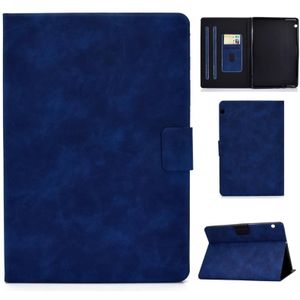 Voor Huawei MediaPad T5 Cowhide Textuur Horizontale Flip Lederen case met Holder & Card Slots (Blauw)