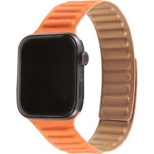 Loop lederen horlogeband voor Apple Watch Series 6 & gt; SE > 5 & 4 40mm / 3 > 2 > 1 38mm (Sunset Glow)