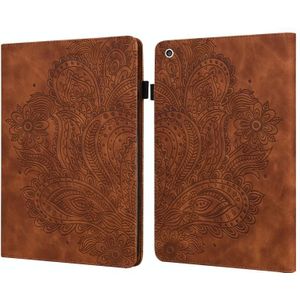 Peacock Embossed Pattern TPU + PU Horizontal Flip Leather Case met Holder & Card Slots & Wallet & Sleep / Wake-up Functie IPad mini (2019) / mini 4 / mini 3 / mini 2 / mini(Brown)