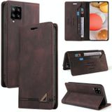 Voor Samsung Galaxy A42 5G Huid Feel Anti-Diefstal Borstel Horizontale Flip Lederen Case met Houder & Card Slots & Portemonnee (Bruin)