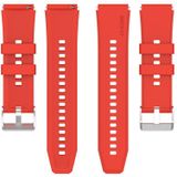 Voor Huami Amazfit GTS 2mini 20mm Uitstekende Hoofd Siliconen Band Zilveren Gesp (Rood)