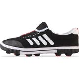 Student antislip voetbal training schoenen volwassen rubber spiked voetbalschoenen  maat: 35/225 (zwart + wit)