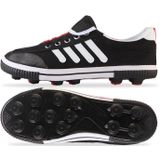 Student antislip voetbal training schoenen volwassen rubber spiked voetbalschoenen  maat: 35/225 (zwart + wit)