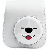 Cartoon Full Body Camera PU lederen tas met riem voor Fujifilm Instax Mini 9 / Mini 11 / Mini 8 (grijze kleine melkhond)