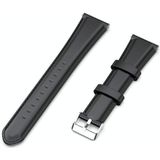 Voor Garmin Forerunner 245 Oil Wax Kalfsleer Strap(Zwart)