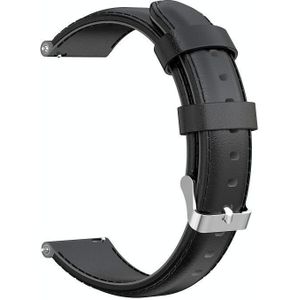 Voor Garmin Forerunner 245 Oil Wax Kalfsleer Strap(Zwart)