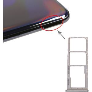 SIM-kaartlade + SIM-kaartlade + Micro SD-kaartlade voor Galaxy A70 (Grijs)