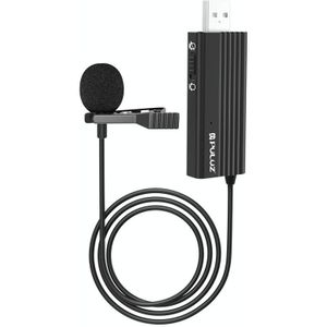 PULUZ USB-clip-on Bekabelde revers MIC-opname Microfoon Lavalier Silent Condensor Microfoon
