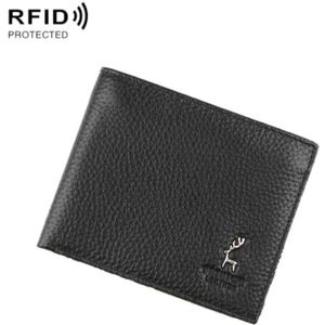 Bawheisi A-6555-1 Mannen Casual Korte RFID Wallet Multifunctionele Kaarthouder