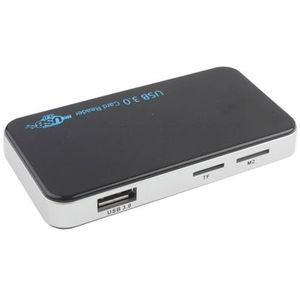 USB 3.0 Super Speed 5Gbps kaartlezer  ondersteuning van CF / SD / TF / M2 / XD / MS-kaart (Plastic dop)