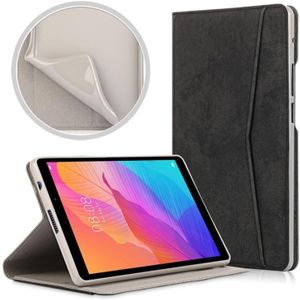 Voor Huawei MatePad T8 Marmeren doek textuur horizontale flip lederen behuizing met kaartslot & houder(zwart)