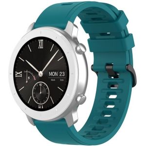 Voor Amazfit GTR Siliconen Smart Watch Vervanging Strap Polsband  Maat:20mm(Donkergroen)