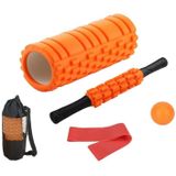 45cm 5 stks/set EVA Hollow Foam Roller Spier Ontspanning Roller Yoga Kolom Set Fitness Apparatuur (Oranje)