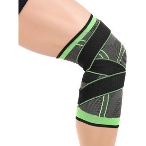 2 PC'S fitness Running Fietsen bandage knie steun accolades elastische nylon sport Compression pad mouw  grootte: XXL (groen)