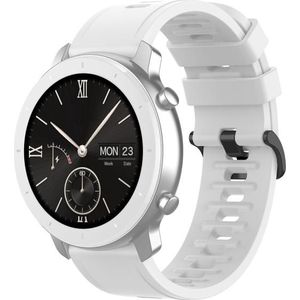 Voor Huawei Watch GT Runner 22MM Effen Kleur Zachte Siliconen Horlogeband (Wit)