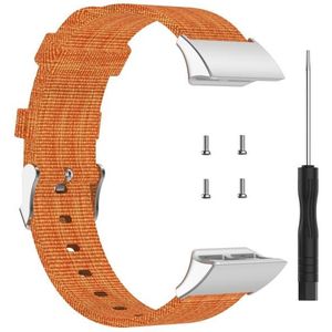 Voor Garmin Forerunner 35 / 30 Universal Nylon Canvas Vervanging Polsband horlogeband (Oranje)