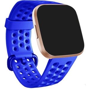 Voor FITBIT Versa 2 ademende siliconen horlogeband(blauw)