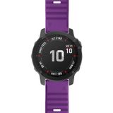 Voor Garmin fenix 6X 26mm Smart Watch Quick release Silicon polsband horlogeband (paars)