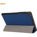 Voor Samsung Galaxy Tab A 8.0 T290 / T295 ENKAY 3-opvouwbare huidtextuur Horizontale flip PU Leder + PC-hoesje met houder (donkerblauw)