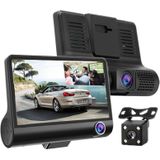 4 0 inch IPS-scherm 5 0 megapixels 170 graden Groothoek Full HD 1080P 3 Channels Video Car DVR  Support Night Vision Fill Light / ReversIng Visual / TF Card(32GB Max) / G-sensor / Motion Detection