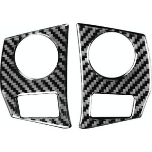 Car Carbon Fiber Steering Wheel Button Frame Decorative Sticker for Toyota Corolla / Levin 2014-2018  Left and Right Drive Universal