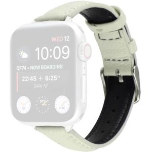 14 mm slanke lederen band horlogeband voor Apple Watch Series 6 & SE & 5 & 4 40mm / 3 & 2 & 1 38mm