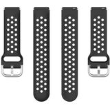 Voor Xiaomi Watch / Huawei Honor S1 18mm Solid Color Sport Polsband Watchband (Zwart)