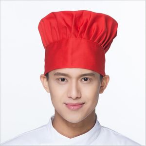 Hotel Coffee Shop Chef Hat Wild Anti-fouling Print Cap  Size:One Size (Rood)