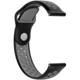 Voor Garmin Vivoactive3 Twee kleuren vervangende polsband horlogeband (Zwart Grijs)