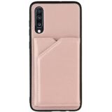 Voor Samsung Galaxy A70 & A70s Skin Feel PU + TPU + PC Back Cover Shockproof Case met Card Slots & Holder & Photo Frame(Rose Gold)