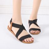 Dames platte vismond sandalen elastische band Romeinse sandalen  maat: 35